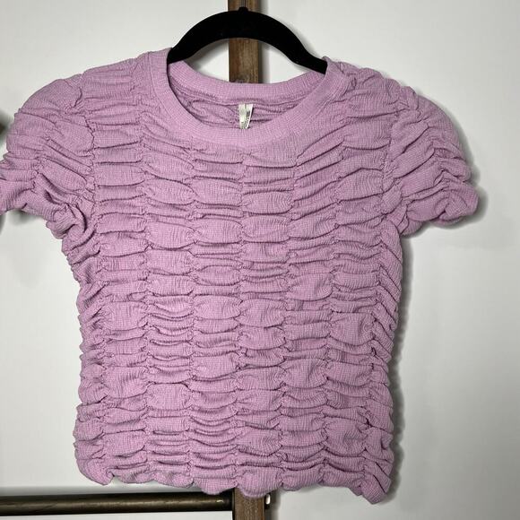 Anthropologie Lilac Textured Blouse - Picture 2 of 7